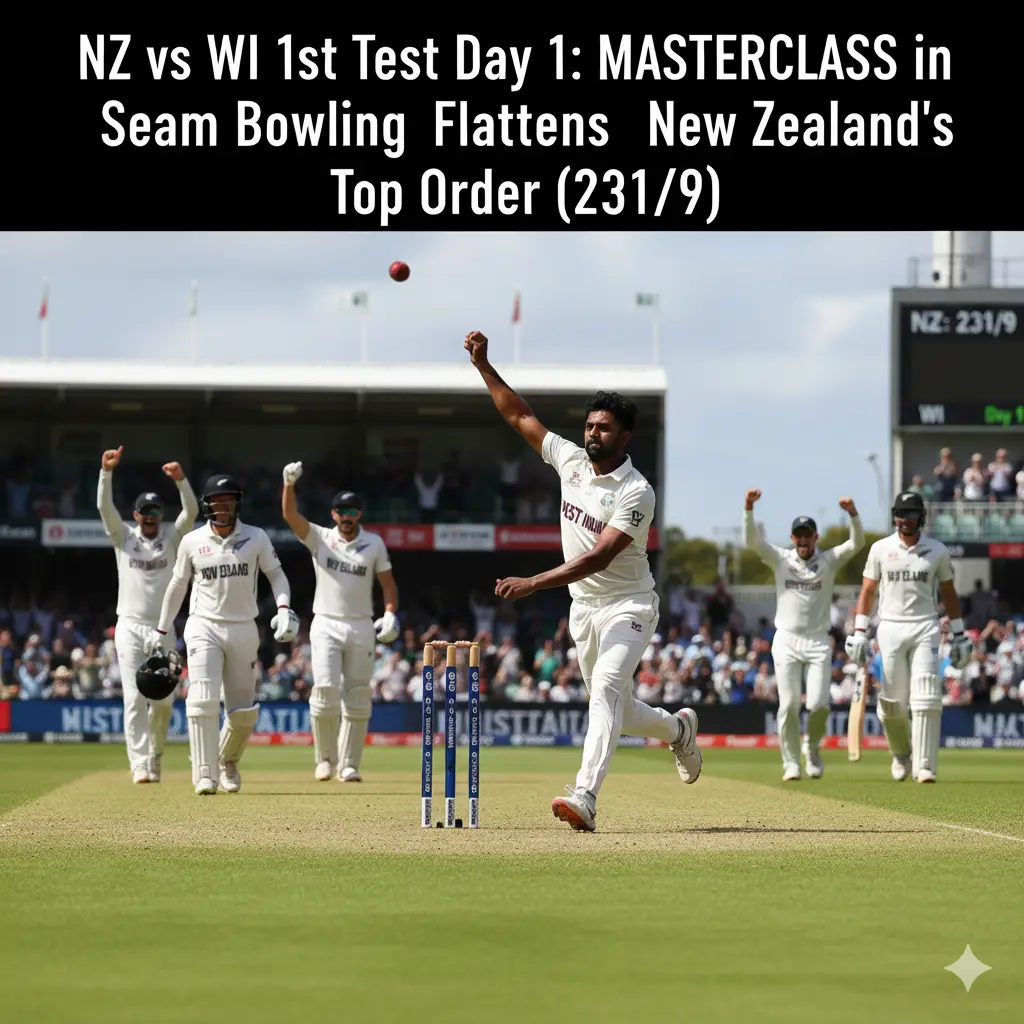 NZ vs WI 1st test Day 1