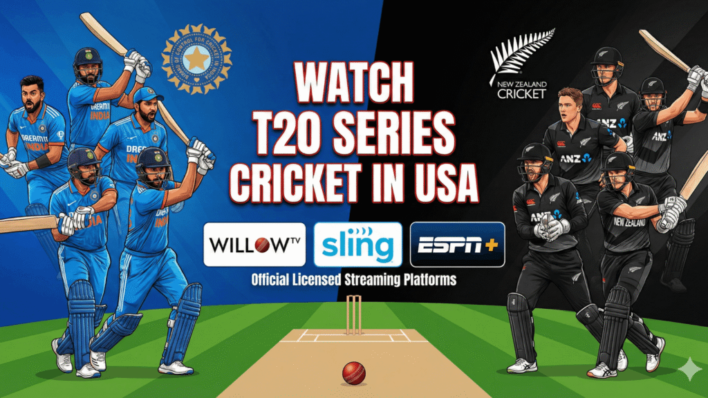 How to watch nz vs ind t20 series in USA